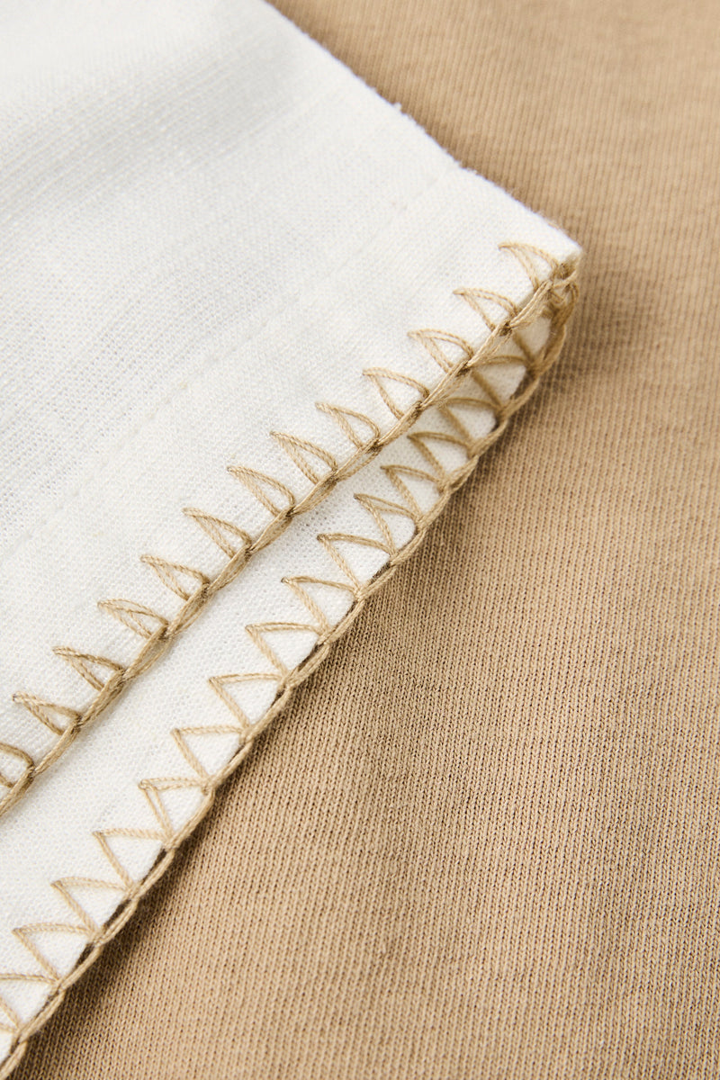 Linen Whip Stitch Ss Shirt Vintage White