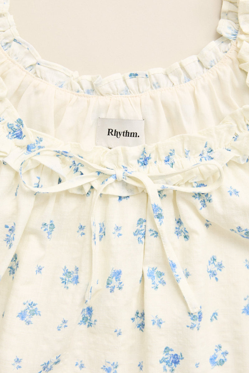 Dahlia Frill Dress  Sky