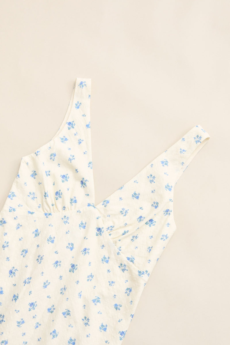 Dahlia Bias Cut Dress  Sky