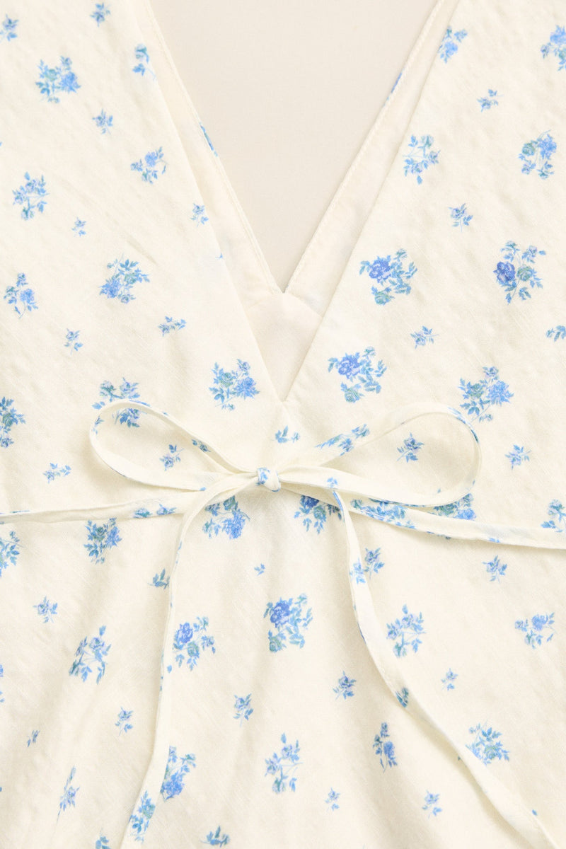 Dahlia Bias Cut Dress  Sky