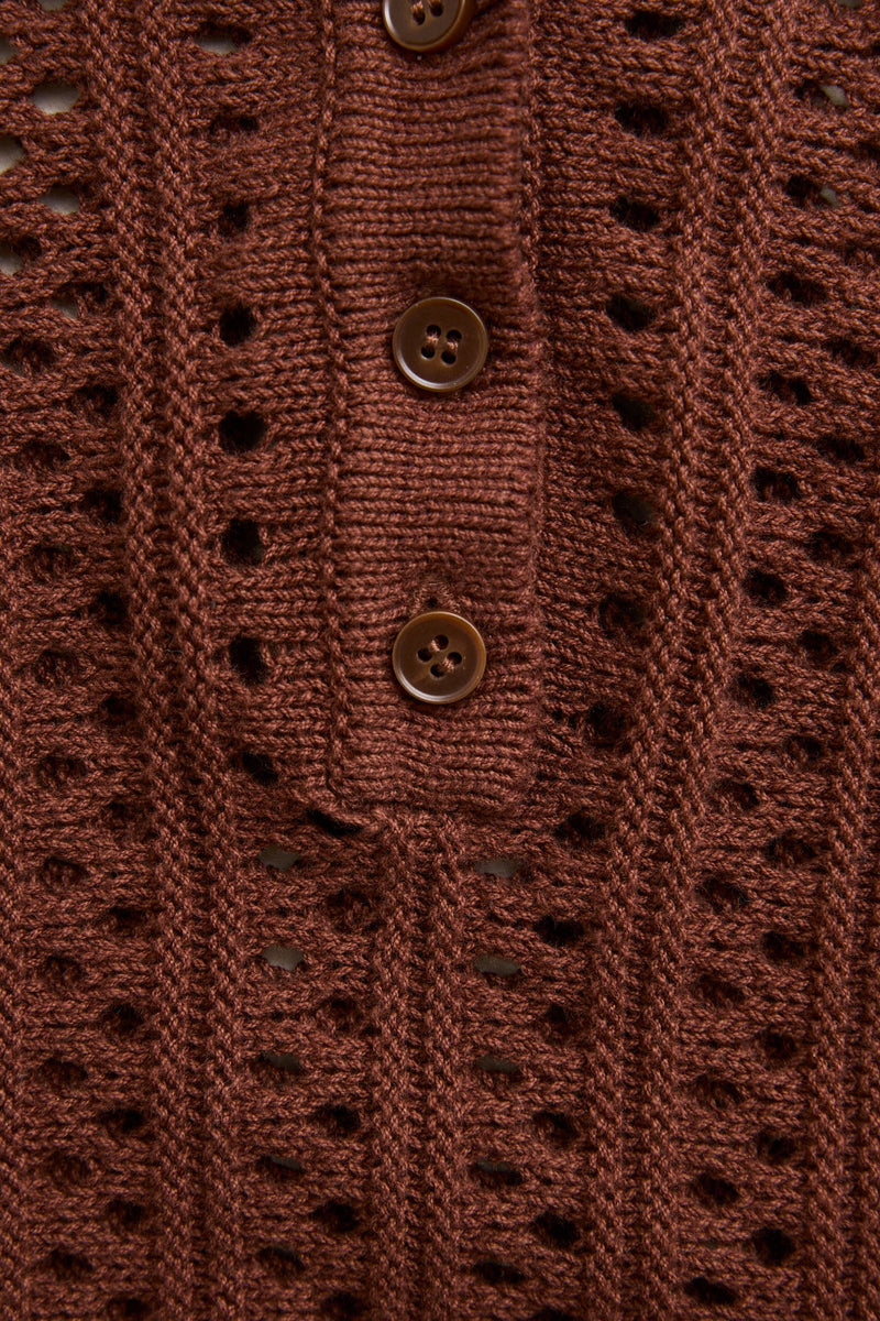 Porto Knit Top  Chocolate