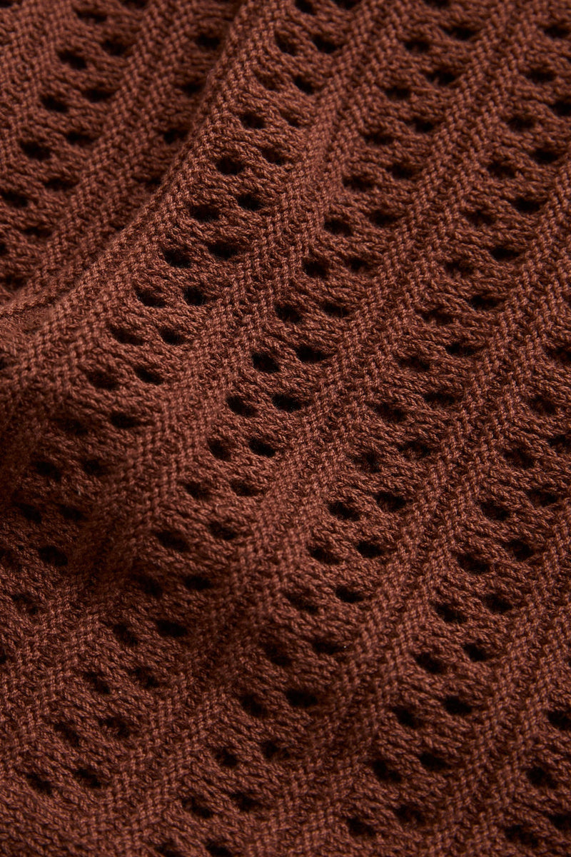 Porto Knit Top  Chocolate