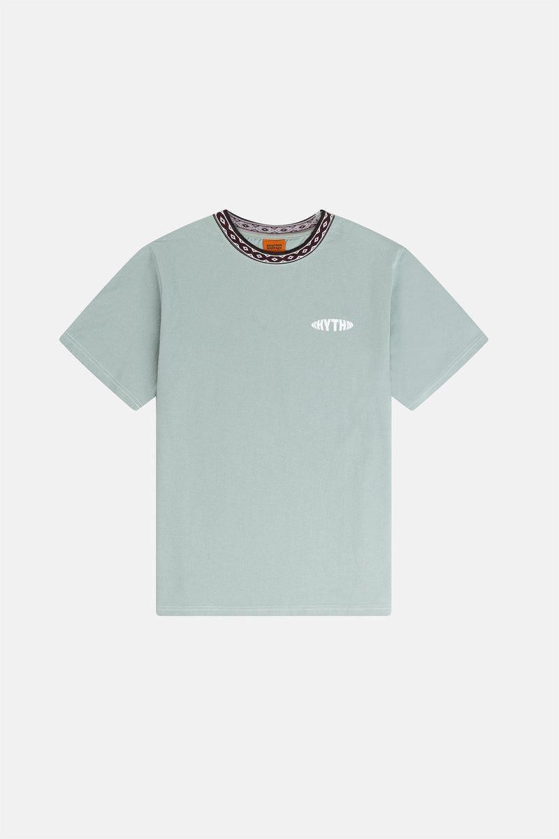 Contrast Neckband Ss T Shirt Teal