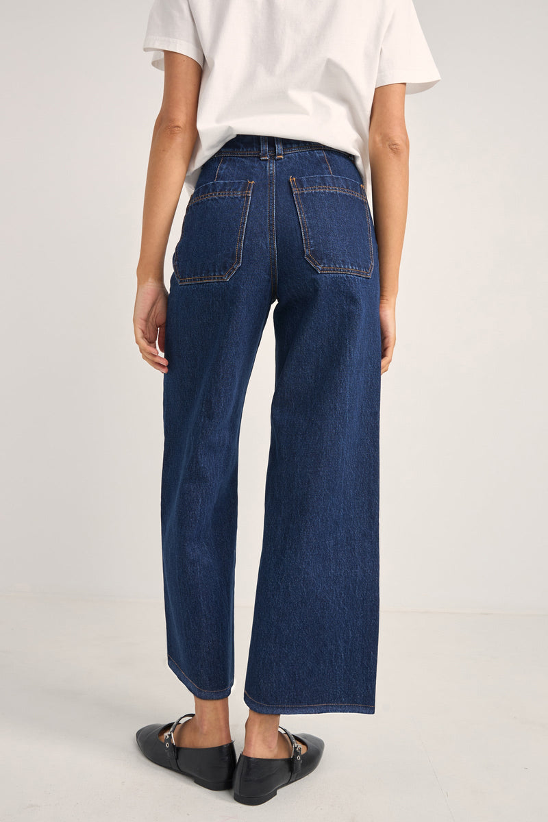 Demi High Loose Denim Jeans Indigo