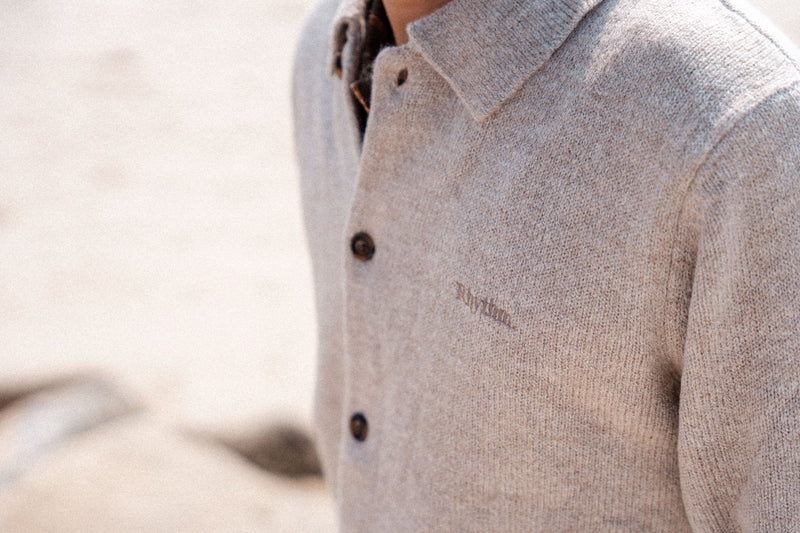 Mohair Button Up Knit Natural