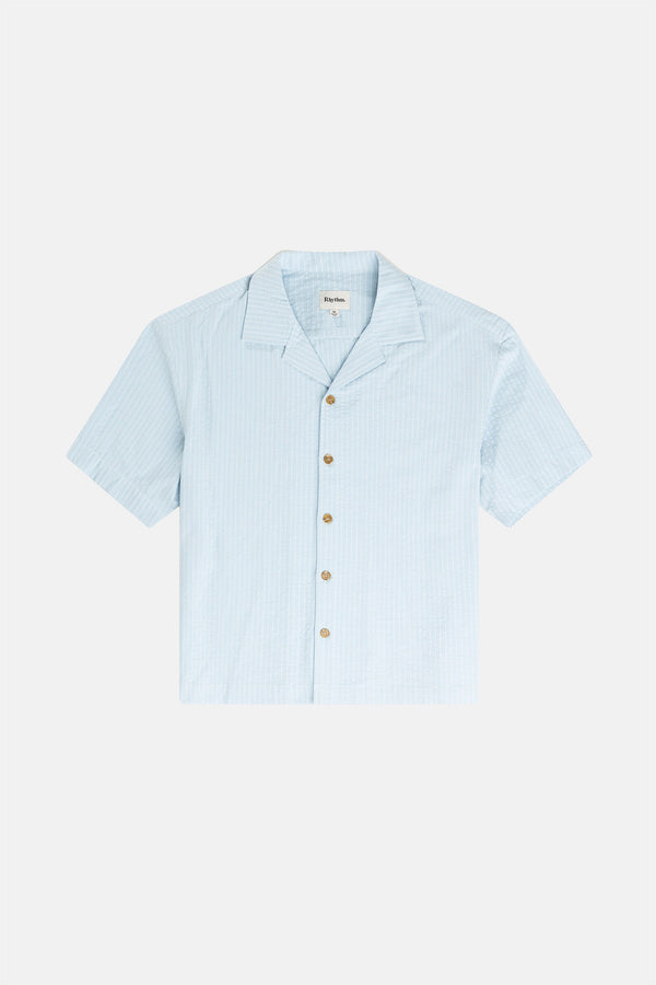 Relaxed Check Ss Shirt Blue