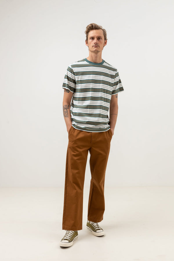 Vintage Stripe SS T-Shirt Teal