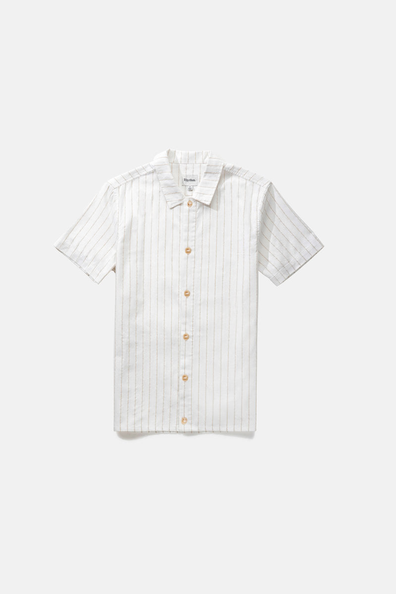 Linen Stripe SS Shirt Natural