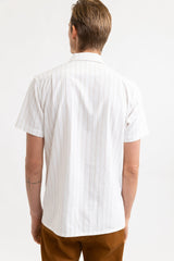 Linen Stripe SS Shirt Natural