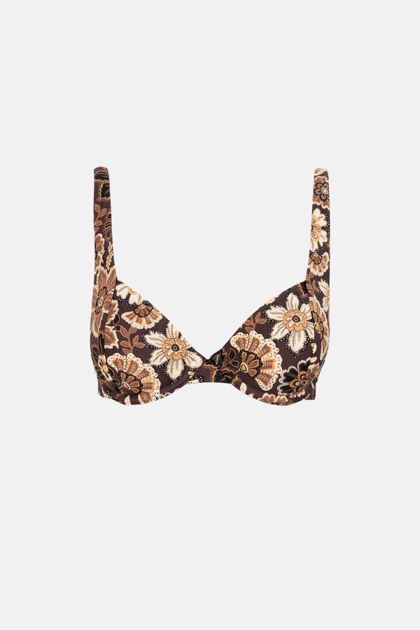 Cantabria Floral Underwire Top Brown