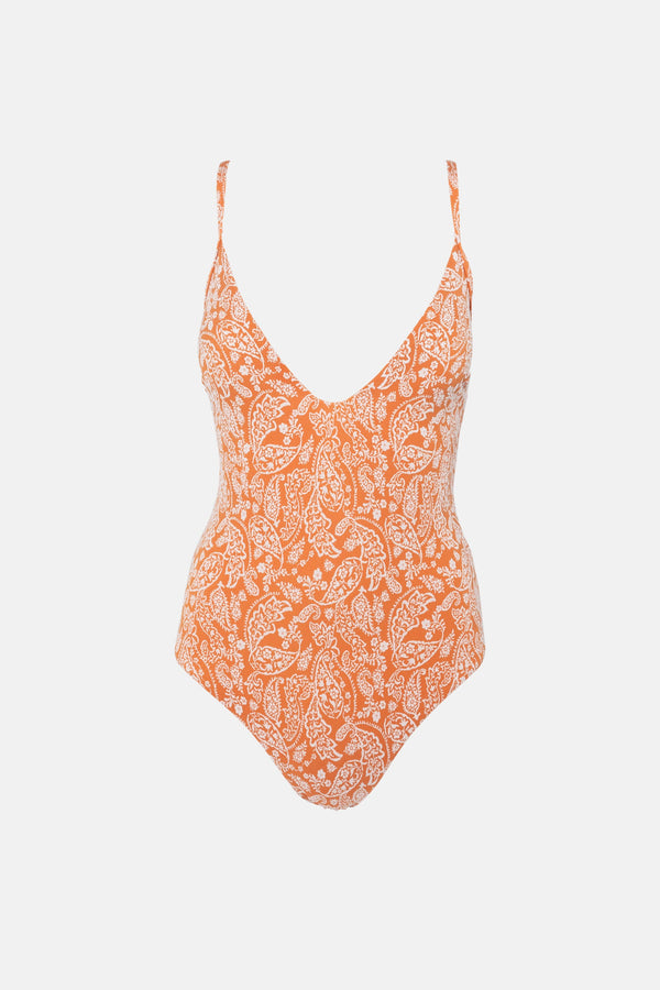 Adina Paisley Minimal One Piece Terracotta