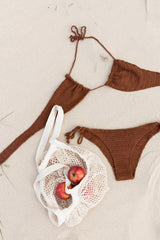 Crochet Gather Front Halter Top Sienna