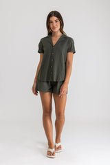 Classic Short Sleeve Shirt Olive