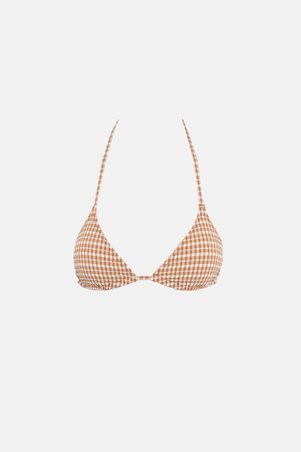 Lola Check Slide Tri Top Clay