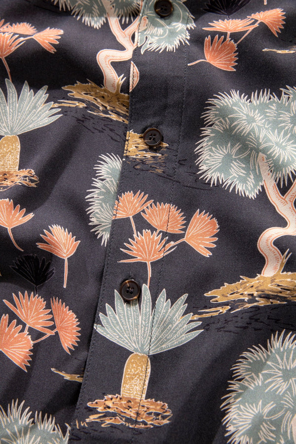 Floral SS Shirt Black