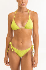 Bengal Jacquard Slide Tri Top Celery