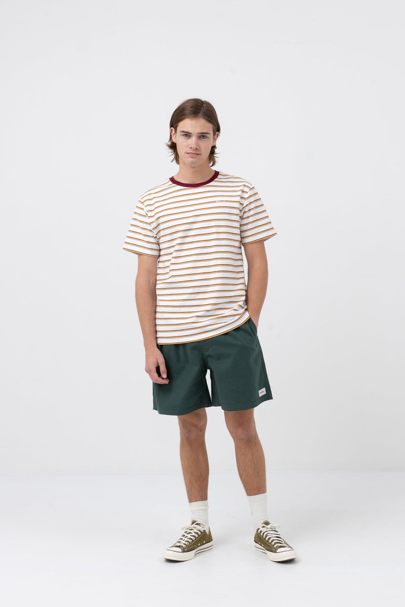 Everyday Stripe Ss T Shirt Natural