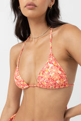 Zadie Floral Slide Tri Chilli