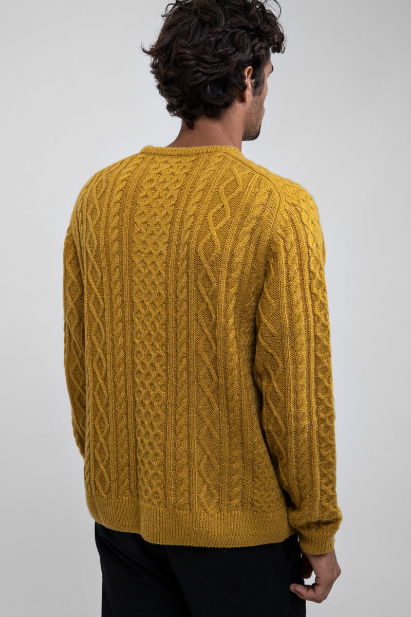 Mohair Fishermans Knit Gold