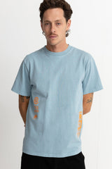 High Life Vintage Ss T-Shirt Blue Fog