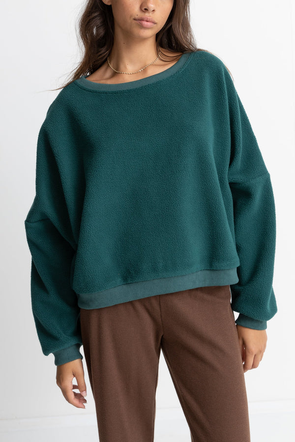 Reverse Slouch Fleece Sea Green