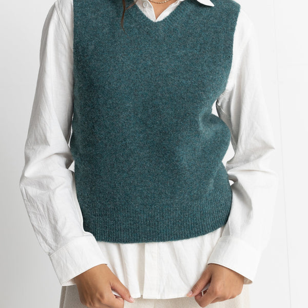 Shell Beach Sweater Vest Sea Green – Rhythm EU