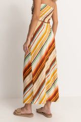 Viva Stripe Maxi Skirt Natural