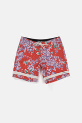 Isle Floral Trim Trunk Red