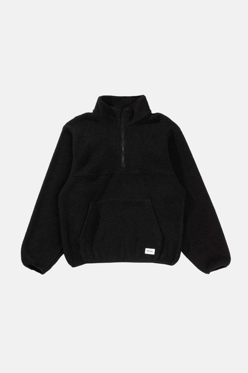 Half Zip Sherpa Pull Over Black
