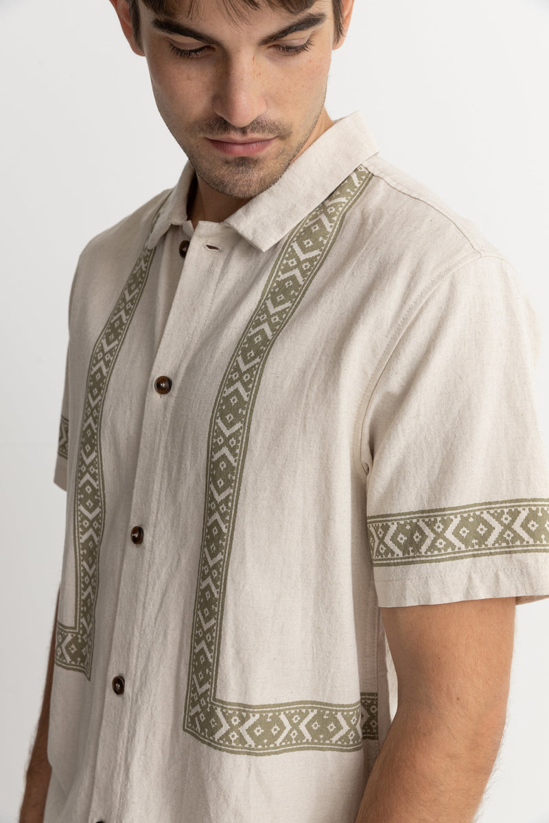 Border Ss Shirt Natural