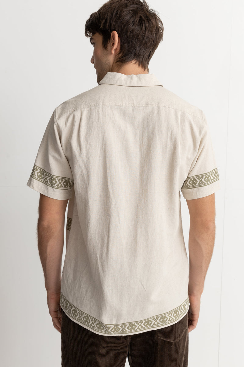 Border Ss Shirt Natural