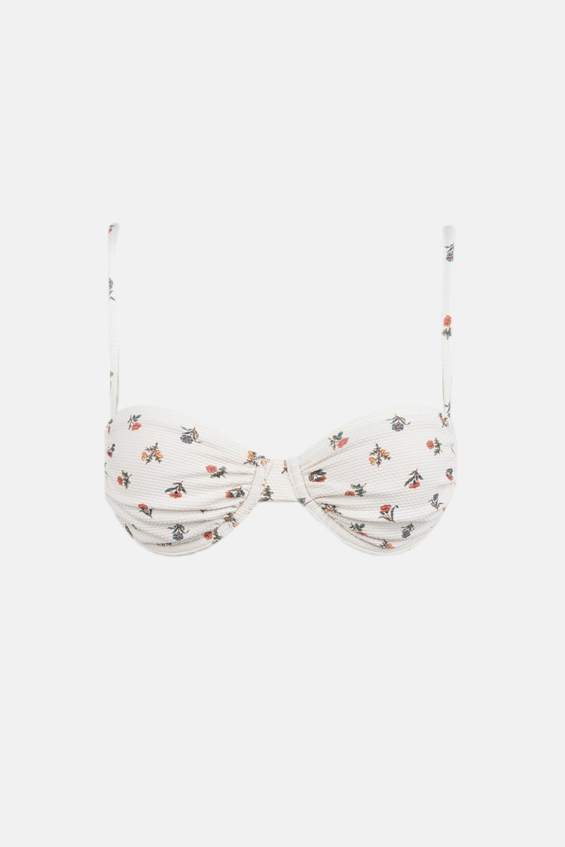 Harlow Floral Underwire Top Natural