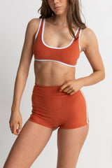 Terry Surf Crop Top Spice