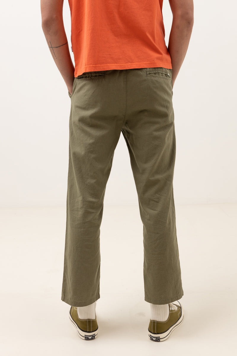 Linen Wayfarer Pant Olive