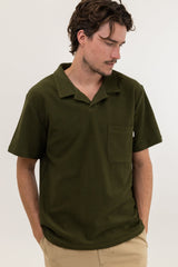 Vintage Terry Ss Polo Olive