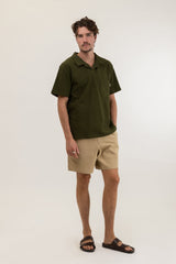 Vintage Terry Ss Polo Olive