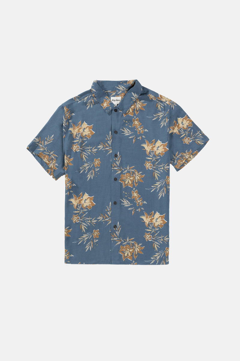 Floral SS Shirt Blue