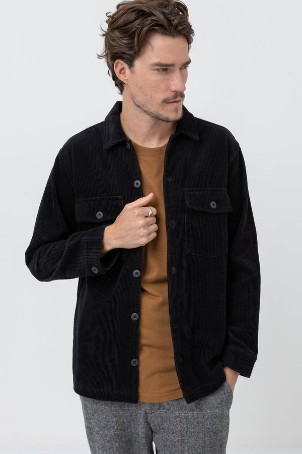Cord Ls Shirt Charcoal