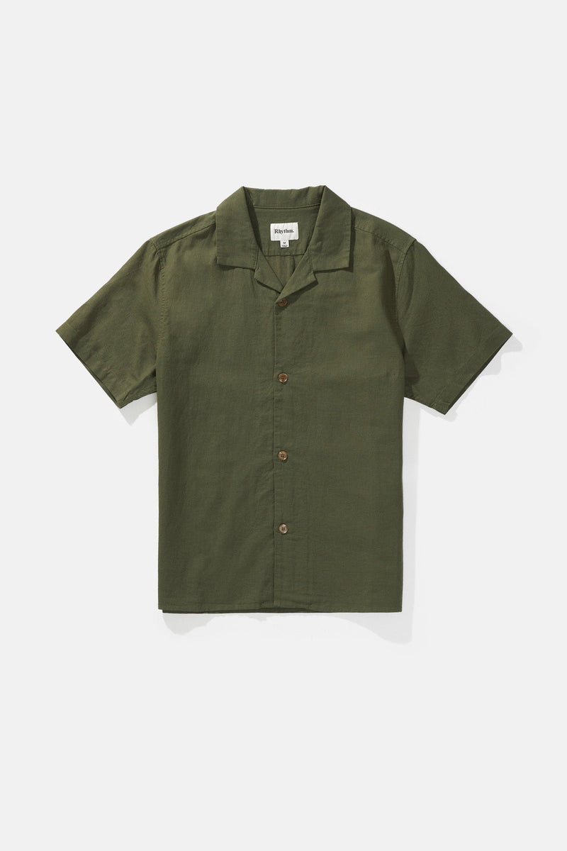 Linen Cuban SS Shirt Olive