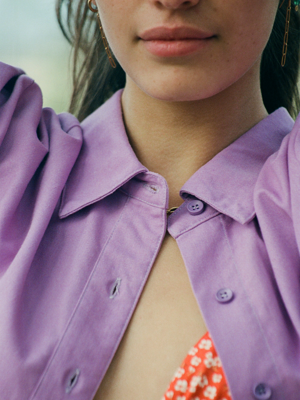 Sofia Oversized Shirt Violet