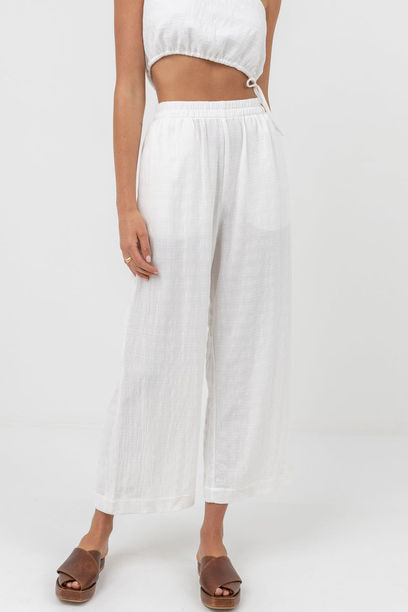 Amalfi Wide Leg Pant White