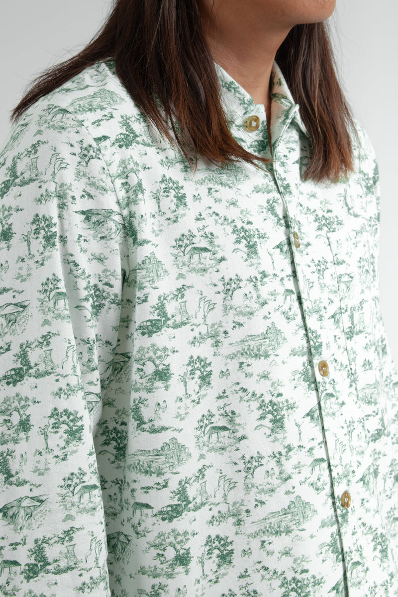 Holiday Pajama Shirt Green