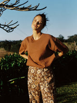 Corsica Knit Oversized Tee Chocolate
